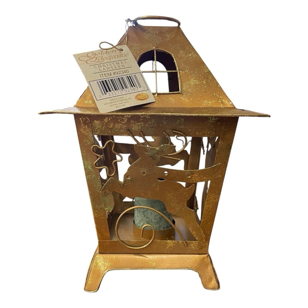 NCE Golden Elegance 9" Christmas Lantern